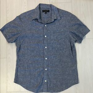 Men's Blue Short Sleeve Shirt
